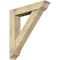 Ekena Millwork Traditional Traditional Rough Sawn Bracket w/ Offset Brace, Douglas Fir, 8"W x 40"D x 44"H BKT0806X40X44TRA01RDF - alternate 1